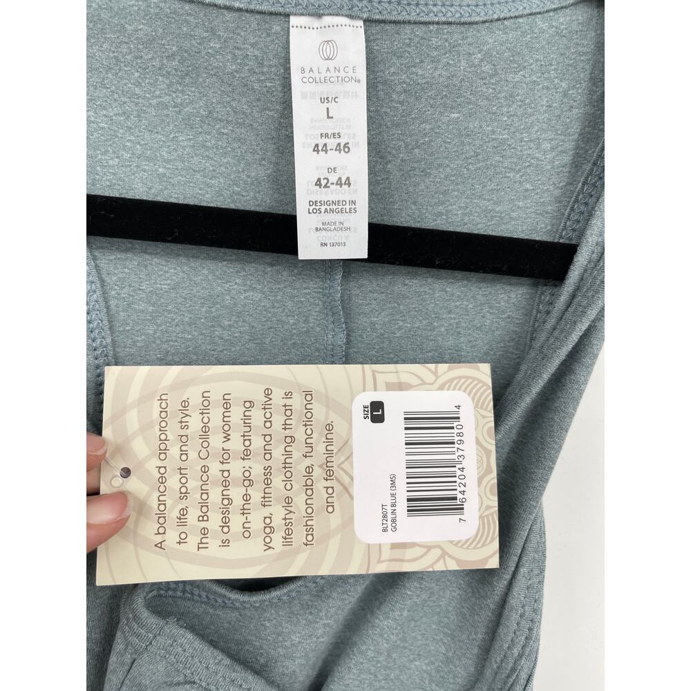 Balance Collection Activewear Tank Top Sleeveless Open Racer Back Size Large NEW - Picture 6 of 12
